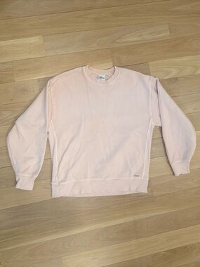 Aritzia Soft Pink Boyfriend Fit Cozy Fleece Crewneck - Size M